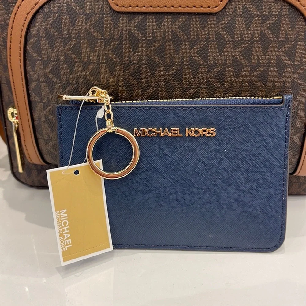 MICHAEL KORS SMALL TOP ZIP COINPOUCH WITH ID KEYCHAIN CARDHOLDER WALLET 
NWT - Picture 15 of 16